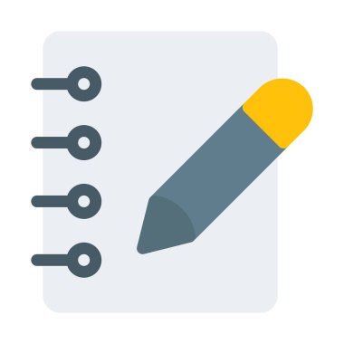 Not Defteri simgesini, basit vektör çizim düzenleme