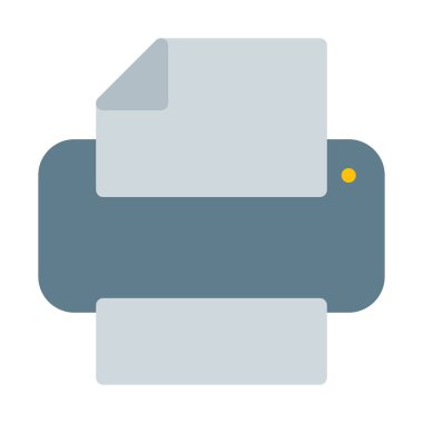 Belge düğmesi simgesi, basit vektör çizim yazdırma