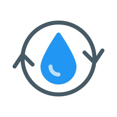 Su koruma simgesi, basit vektör çizim