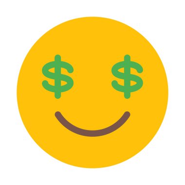 Para göz Emoji simgesi, basit vektör çizim