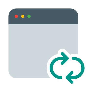 Yenileme ve Sync uygulamasını simgesi, basit vektör çizim