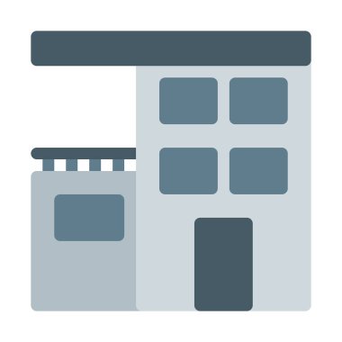 Modern tasarım Villa simgesi, basit vektör çizim