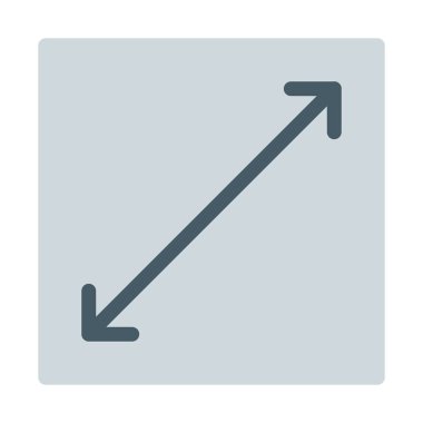 Sayfa boyutu ok simgesi, basit vektör çizim