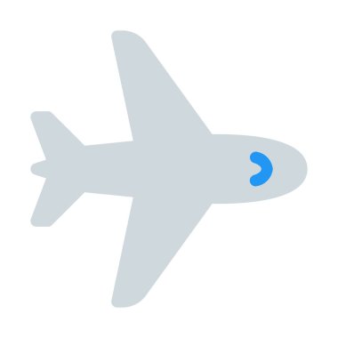 Yolcu uçağı simgesi, basit vektör çizim