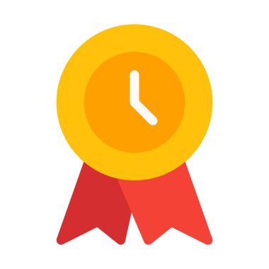 Ödülü rozet simge, basit vektör çizim bekliyor