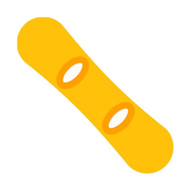 Snowboard simgesi, basit vektör çizim