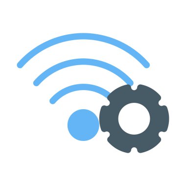 WiFi ayarları simgesi simgesi, basit vektör çizim