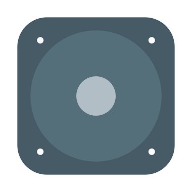 Yüksek bas hoparlör simgesi, basit vektör çizim