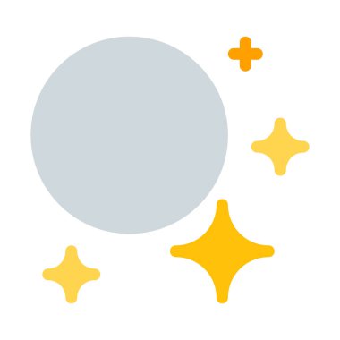 Gezegen göksel yıldız simgesi, basit vektör çizim