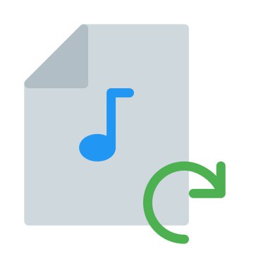 Müzik çalma listesi simgesini, basit vektör çizim yineleyin