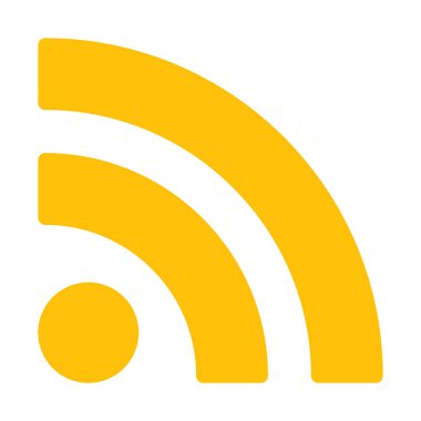 Haber besleme simgesi, basit vektör çizim