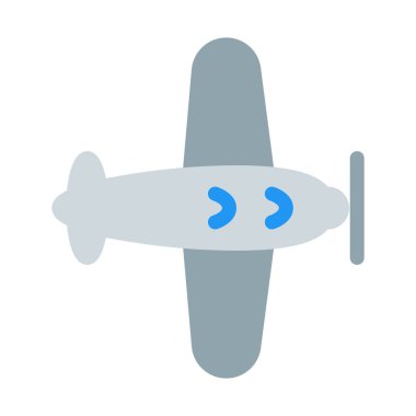 Kırpma Duster uçak simgesi, basit vektör çizim