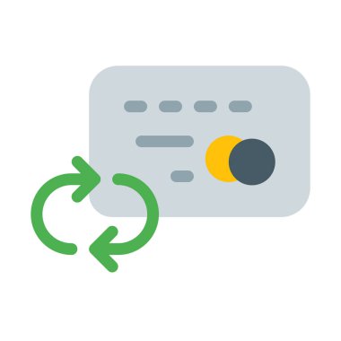 Yenilemek kart simgesi, basit vektör çizim