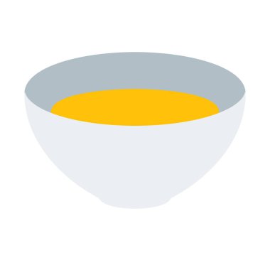 Çorba kase simgesi, basit vektör çizim