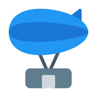 Zeplin veya keşif balonu simgesini, basit vektör çizim