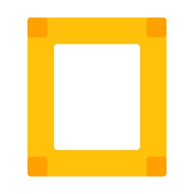 Fotoğraf çerçeve şablon simgesi, basit vektör çizim