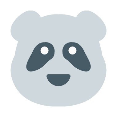 Vahşi orman Panda simgesi, basit vektör çizim