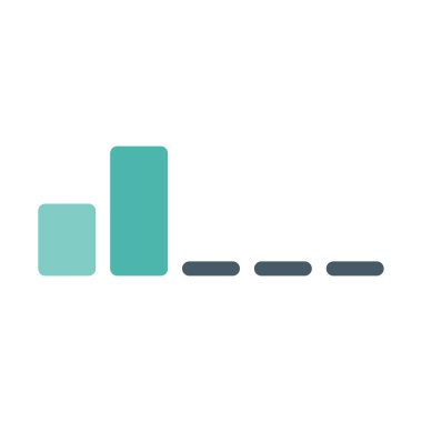 Düşük sinyal bağlantısı simgesi, basit vektör çizim