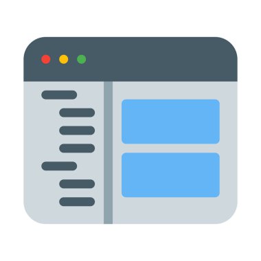 Ağacı genişletmek düzeni simgesini, basit vektör çizim