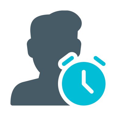 Kullanıcı saat simgesini, basit vektör çizim