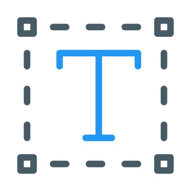 Metin kutusunu Tasarım simgesi, basit vektör çizim