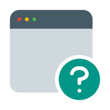 Yardım ve soru simgesi, basit vektör çizim