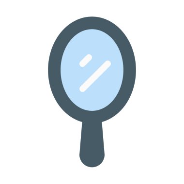 Oval el ayna simgesi, basit vektör çizim