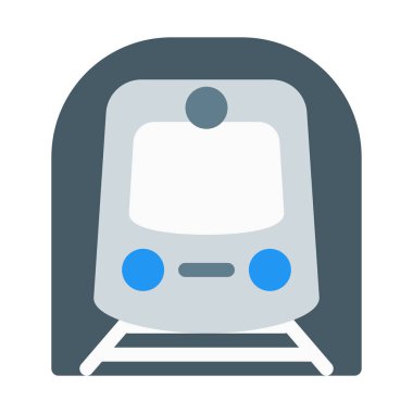 Yeraltı tren Metro simgesi, basit vektör çizim