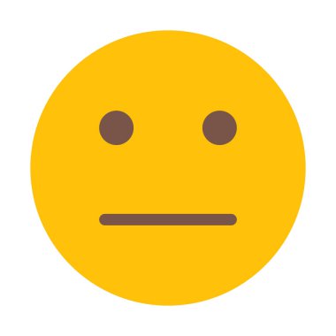 Boğaz ifade Emoji simgesi, basit vektör çizim