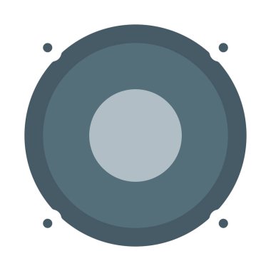 Sub Woofer hoparlör simgesi, basit vektör çizim