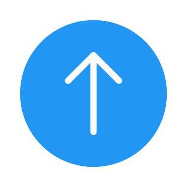 Yukarı ok simgesi, basit vektör çizim