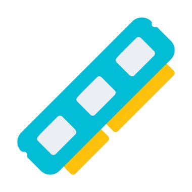 Rasgele erişim belleği simgesi, basit vektör çizim