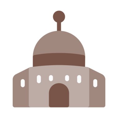 Temple Mount İsrail simgesi, basit vektör çizim