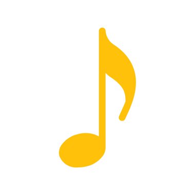 Müzik sekizinci not simgesini, basit vektör çizim