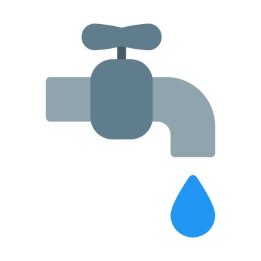 Su israfını sembol simge, basit vektör çizim