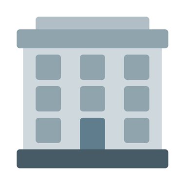 Lüks Otel binası simgesi, basit vektör çizim