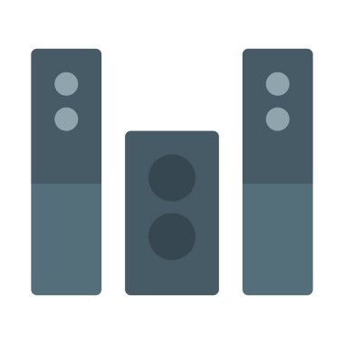 Ev tiyatro sistem kutsal kişilerin resmi, basit vektör çizim