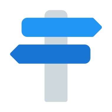 Yön işareti mesaj simgesi, basit vektör çizim