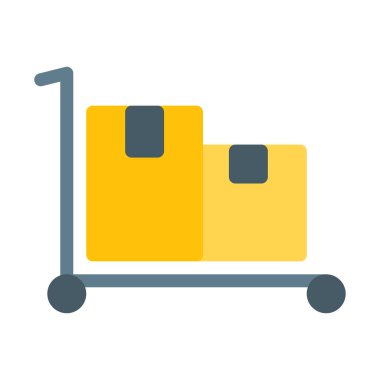 Ağır el kamyon simgesi, basit vektör çizim