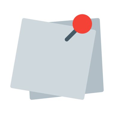 PIN yapışkan notlar simgesi, basit vektör çizim