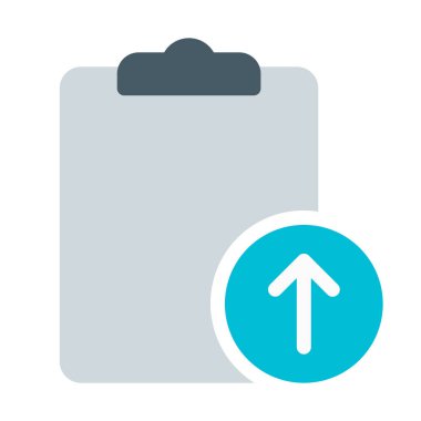 Upload görev veya denetim listesi simgesini, basit vektör çizim