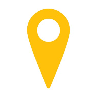 Harita konumu PIN simgesi, basit vektör çizim