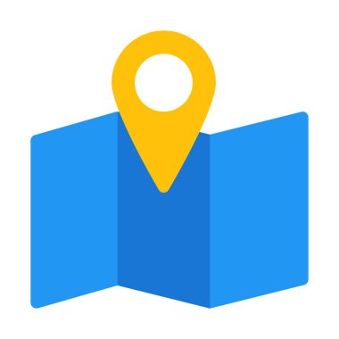 Dijital harita simgeleri simge, basit vektör çizim