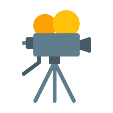 Vintage Flim kameralar simgesi, basit vektör çizim