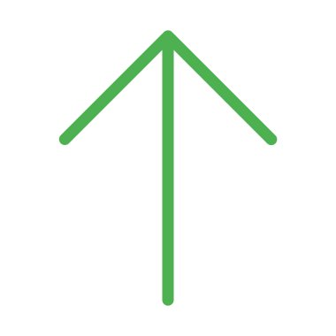 Üst yan ok simgesi, basit vektör çizim