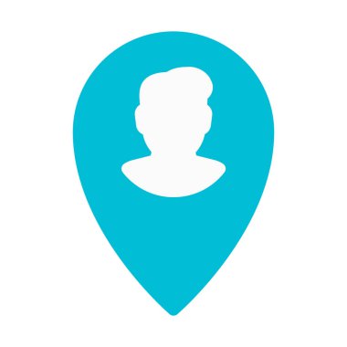 Kullanıcı tam konumları simgesini, basit vektör çizim