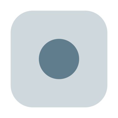 Oyuncu kayıt düğmesi simgesi, basit vektör çizim