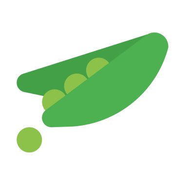 Yeşil bezelye tohumu simgesi, basit vektör çizim