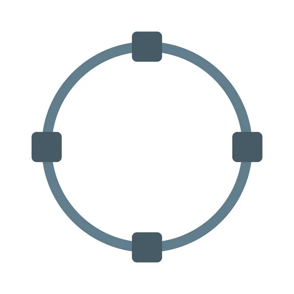 圆形选择工具图标 简单的矢量插图 — 图库矢量图片