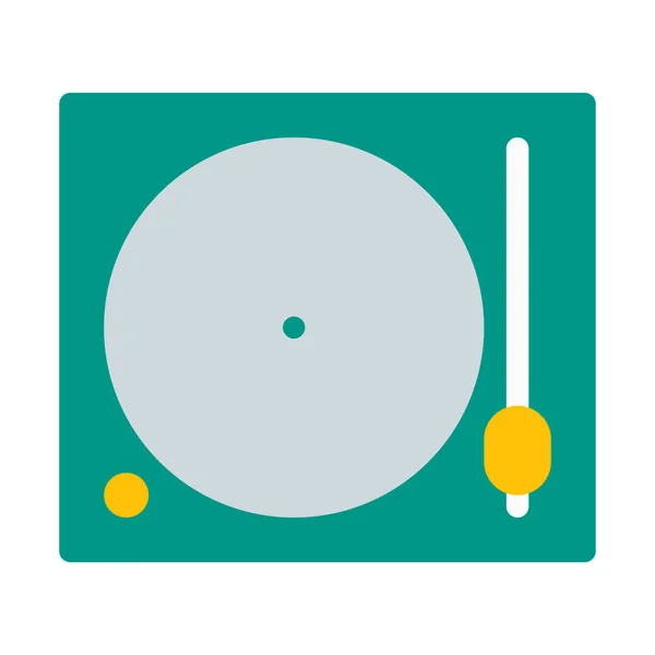 Icône Phonograph Record Player Illustration Vectorielle Simple — Image vectorielle